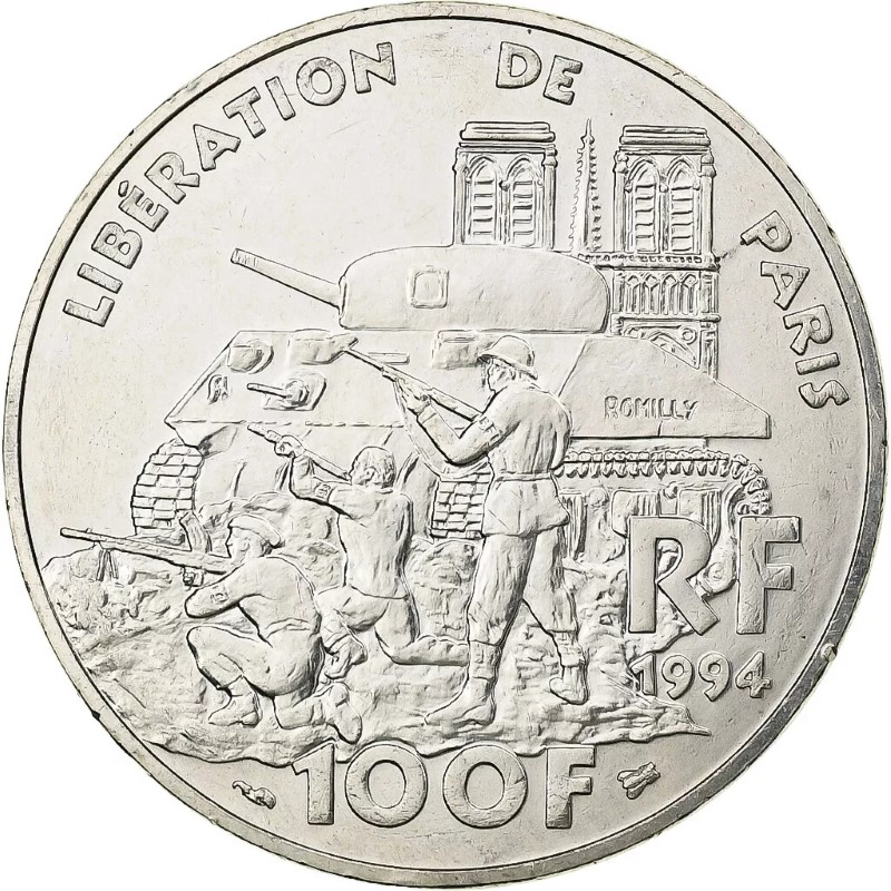 100 francs Libération de Paris 1994 Revers