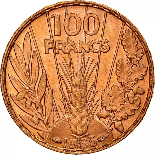 100 francs Bazor Troisème république revers