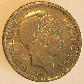 10 francs Turin petite tete cupronickel