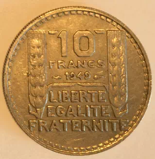 10 francs Turin petite tete cupronickel