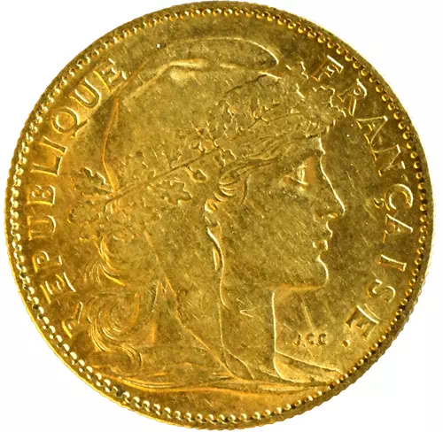 10 francs or Coq