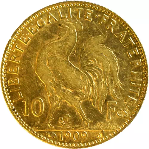 10 francs or Coq