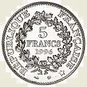 5 francs Hercule 1996 Revers