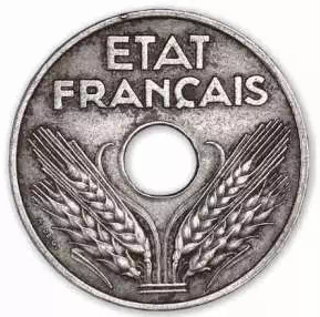 20 centimes Etat Français - Type 20