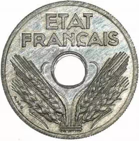 20 centimes Etat Français - Type VINGT