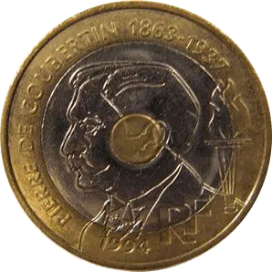 20 francs Pierre de Coubetrin 1994 Avers
