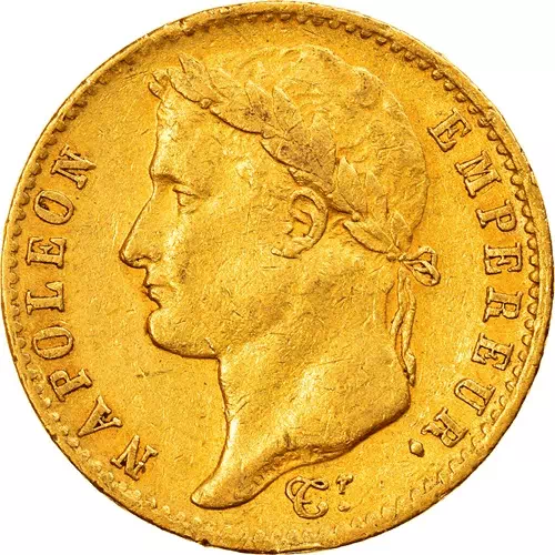 20 francs Napoléon 1er période des cent jours avers