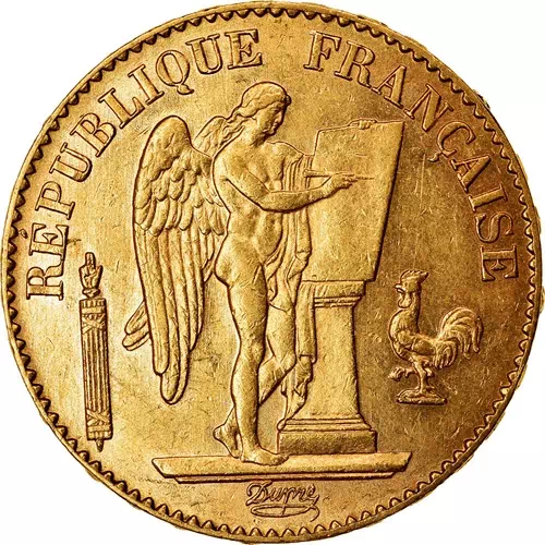 20 francs Génie debout troisième république avers