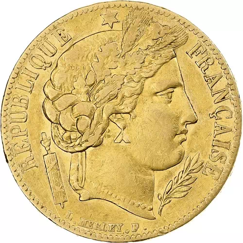 20 francs Cérès deuxième république avers