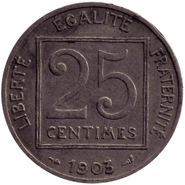 25 centimes patey, type 1