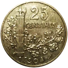 25 centimes patey, type 2