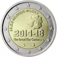 2 euros commémorative Belgique 2014