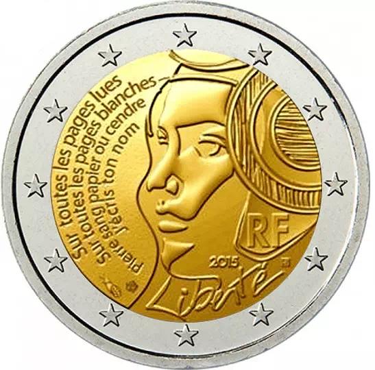 2 euros commémorative France 2015