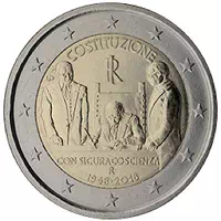 2 euros commémorative Italie 2018