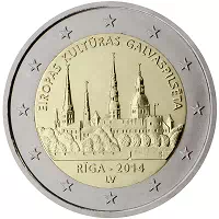 2 euros commémorative Lettonie 2014