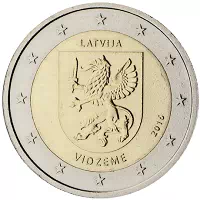 2 euros commémorative Lettonie 2016