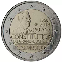 2 euros commémorative Luxembourg 2018
