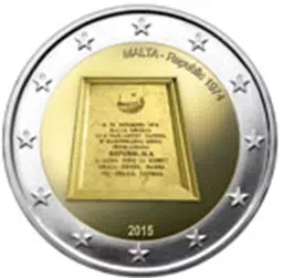 2 euros commémorative Malte 2015