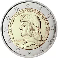 2 euros commémorative Monaco 2012