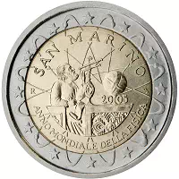 2 euros commémorative Saint-Marin 2005