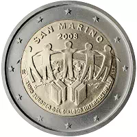 2 euros commémorative Saint-Marin 2008