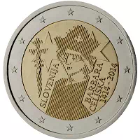 2 euros commémorative Slovénie 2014