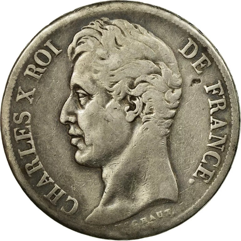 2 franc Charles X avers