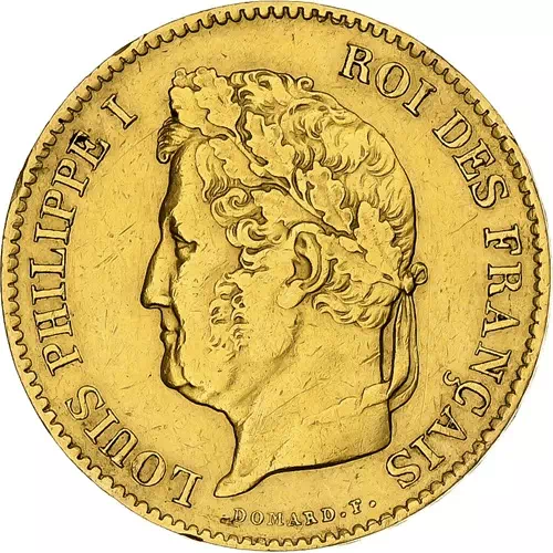 40 francs Louis Philippe Tête aux lauriers avers