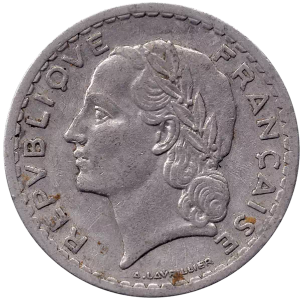 5 francs Lavrillier Aluminium