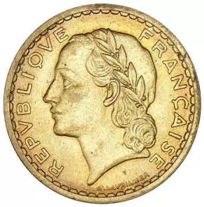 5 francs Lavrillier Bronze Aluminium