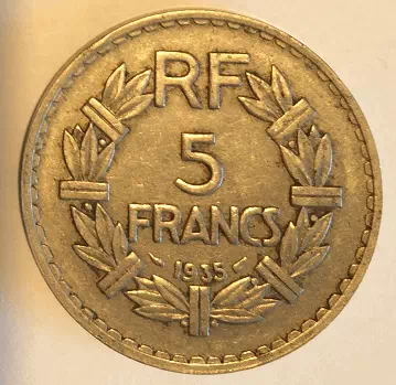 5 francs Lavrillier Nickel