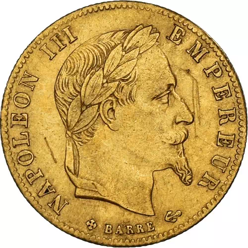 5 francs Napoléon III tête aux lauriers