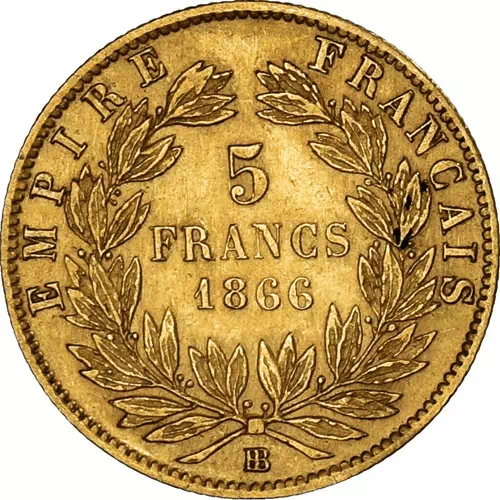 5 francs Napoléon III tête aux lauriers